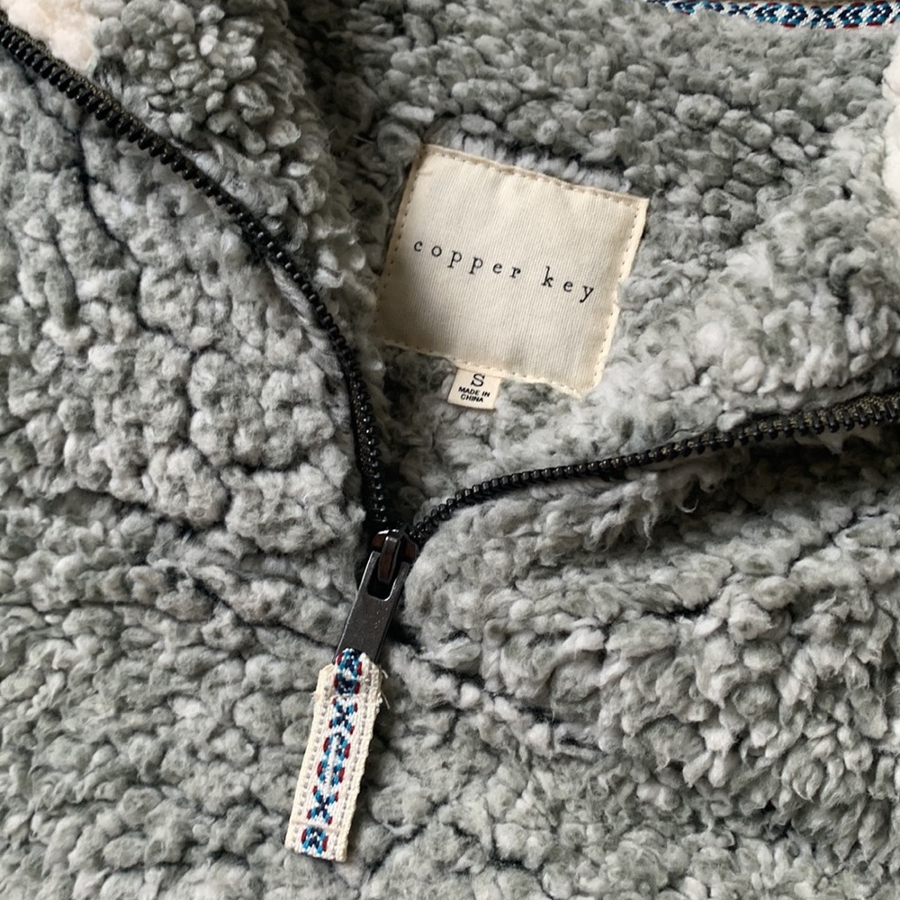 Gray Teddy Bear Pullover Size Small - image 3